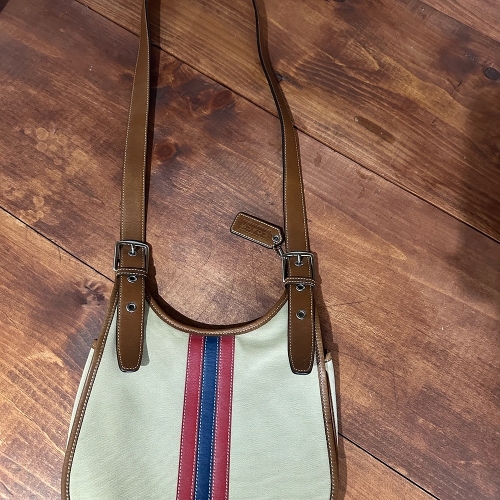 Coach Tan and Brown Interior Shoulder Bag